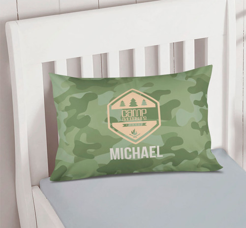 Camouflage Camp Green Pillowcase Cover