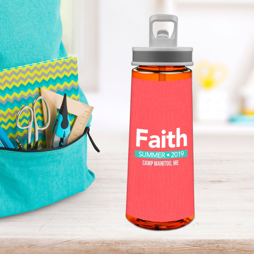 Linen Coral Style Sports Water Bottle