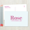 Glitter Pink Name Postcards