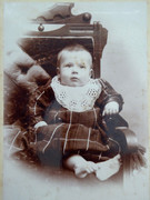 Victorian Cabinet Card Photograph of a Baby by Campbell Cartwright Pa 