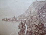 1880s Victorian Cabinet Card Photograph of Varenna by Carlo Bosetti Bellagio