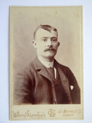 1800s Victorian Cabinet Card Photograph Lothrop & Cunningham of Lowell