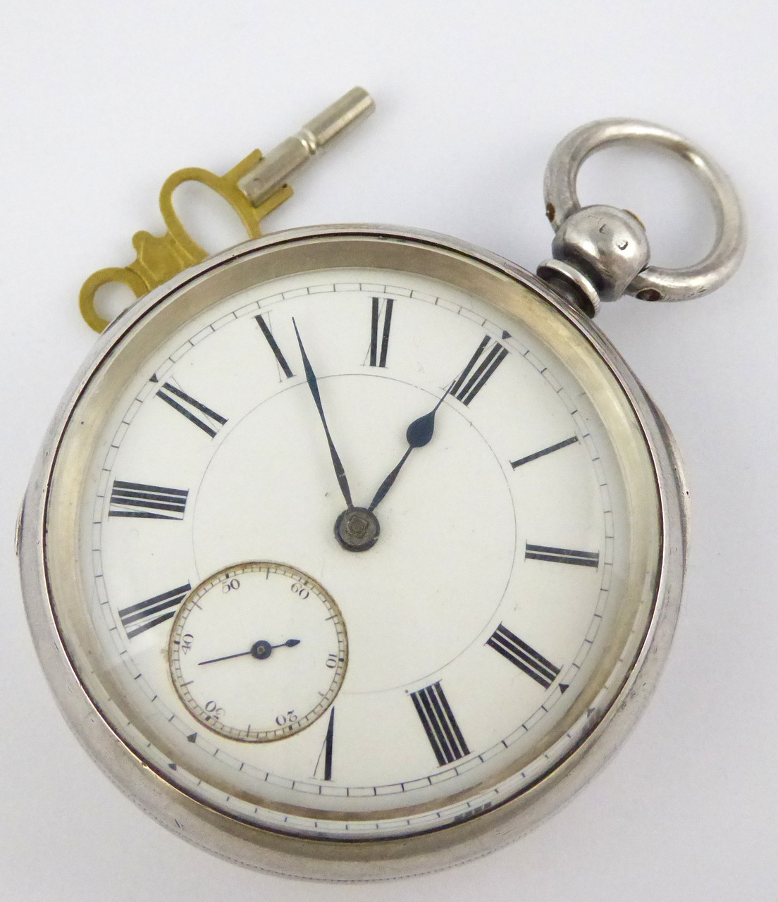 Antique 1895 Sterling Silver Cased Pocket Watch Signed W Ehrhardt ...