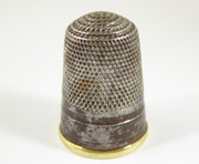 Antique Heavy Steel and Brass  Thimble 