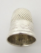 Antique Hallmarked Sterling Silver Sewing Thimble 9 Silversmith Charles Horner