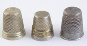 #5 Collection of  3 Vintage and Antique Thimbles (one Toledo) $40
