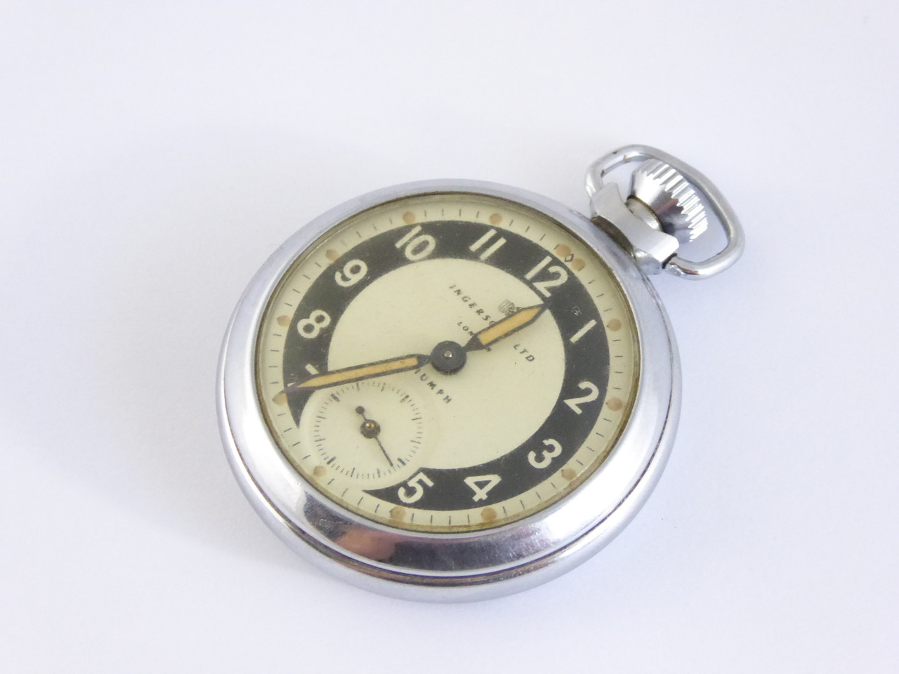 Vintage Luminous Dialed Ingersoll Triumph Mechanical Pocket Watch ...