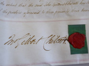 Antique December 1832 Leather Vellum Parchment with Wax Seals  