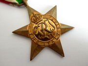 Original Issued Unnamed WW2 Commonwealth Military The Italy Star Medal with Ribbon