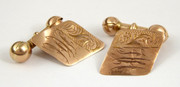  Vintage Pair of Art Deco 9ct Gold Cufflinks Monogrammed HH