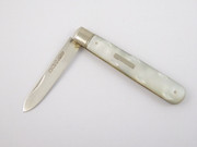 Antique 1890 Sterling Silver Pocket Fruit Knife with Fancy Pearl Handle Cooper Brothers