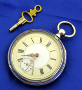 Antique 1800s German .800 Silver Fob Size Pocket Watch Key Wound Movement
