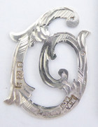 Antique Solid Sterling Silver Letters 'O' Hallmarked 1924 London 27mm Other Letters Available