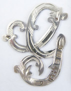 Antique Solid Sterling Silver Letters 'G' Hallmarked 1924 -1927 London 29mm Other Letters Available
