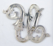 Antique Solid Sterling Silver Letter 'U' Hallmarked 1924 London 2Omm Other Letters Available