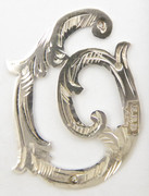 1900s - 1920s Antique Solid Silver Letters 'O' 27mm with Silversmith's stamp Other Letters Available