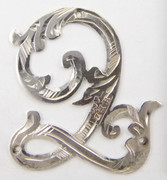 1900s - 1920s Antique Solid Silver Letters 'Q' 25mm with Silversmith's stamp Other Letters Available