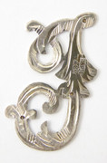 1900s - 1920s Antique Solid Silver Letter 'I' 28mm with Silversmith's stamp Other Letters Available
