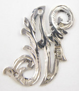 1900s - 1920s Antique Solid Silver Letters 'N' 23mm with Silversmith's stamp Other Letters Available