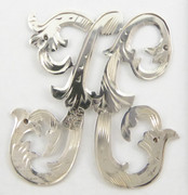 1900s - 1920s Antique Solid Silver Letters 'H' 30mm with Silversmith's stamp Other Letters Available
