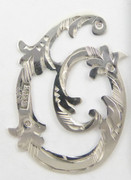 1900s - 1920s Antique Solid Silver Letters 'O' 30mm with Silversmith's stamp Other Letters Available