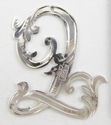 1900s - 1920s Antique Solid Silver Letters 'Q' 30mm with Silversmith's stamp Other Letters Available