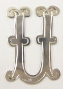 Antique Solid Sterling Silver Letters 'U' 31mm Other Letters Available