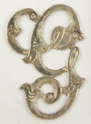 Antique Solid Sterling Silver Letter 'G' 23mm Other Letters Available