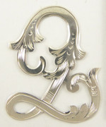 1900s - 1920s Antique Solid Silver Letter 'Q' 30mm with Silversmith's stamp Other Letters Available