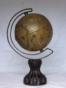   Vintage World Globe on Timber Stand Homemade? 