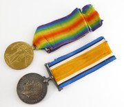 Pair of Original  WW1 Medals 262551 GNR M Hattersley RA