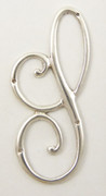 Antique Solid Sterling Silver Letters 'S' 36mm