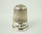 Antique 1905 Hallmarked Sterling Silver Sewing Thimble 9 Silversmith Charles Horner