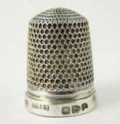 1891 Antique Sterling Silver Sewing Thimble 13  Henry Griffith & Sons