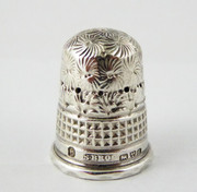 Hallmarked 1902 Antique Sterling Silver Sewing Thimble 6 
