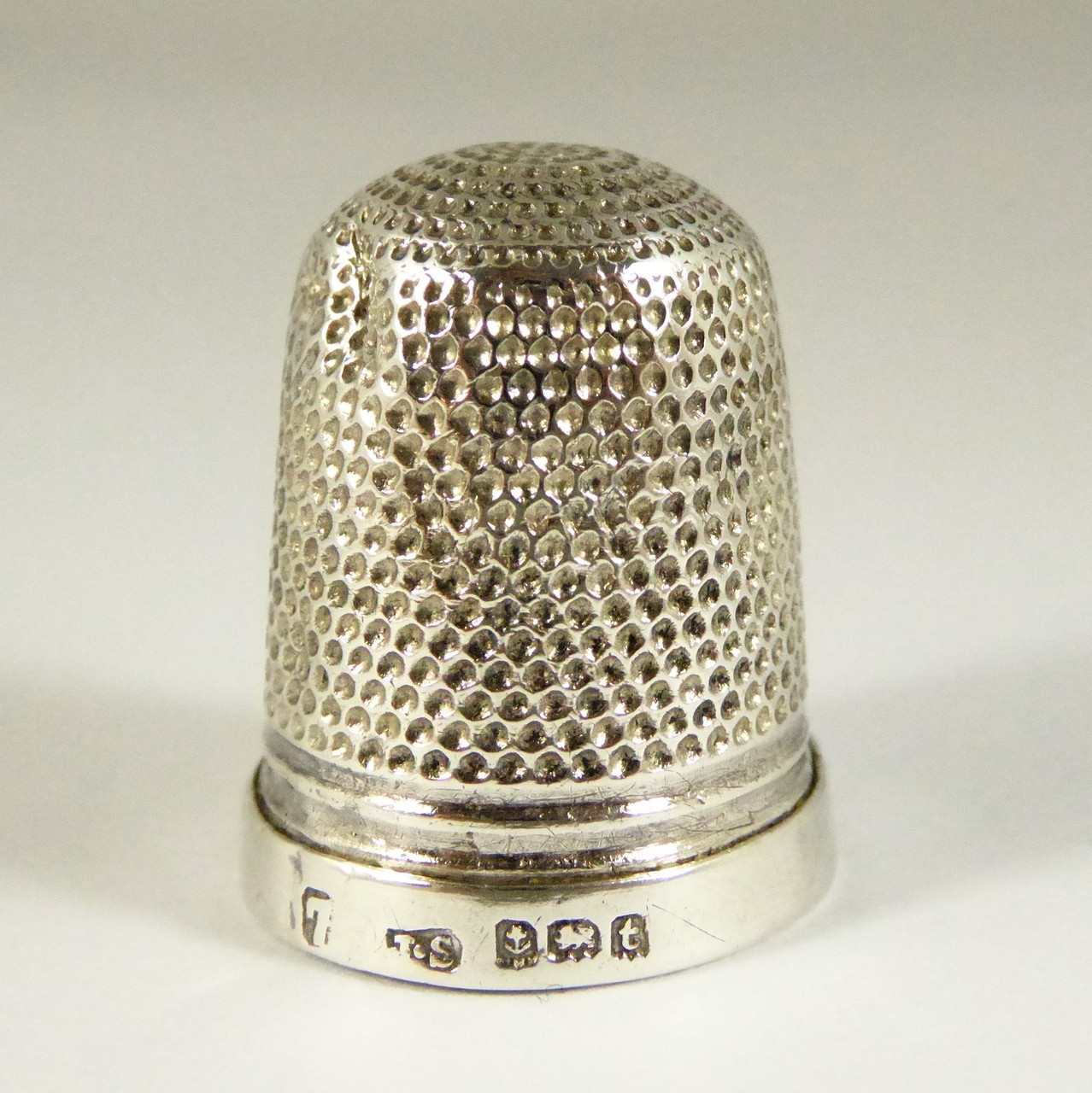 Antique Hallmarked 1918 Sterling Silver 7 Sewing Thimble Silversmith ...