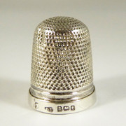  Antique Hallmarked 1918 Sterling Silver 7 Sewing Thimble Silversmith James Swann & Sons