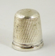 Antique Hallmarked Sterling Silver Sewing Thimble by Silversmith James Fenton
