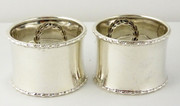 Pair of 1911 Sterling Napkin Rings Pattern R & A