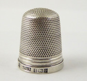Vintage 1963 Hallmarked Sterling Silver Sewing Thimble