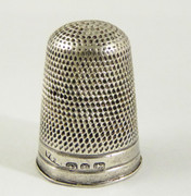 1891 Antique Sterling Silver Sewing Thimble