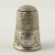  Antique 1900s Fancy Silver Thimble  