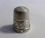 1926 Antique Sterling Silver Sewing Thimble 14  Henry Griffith & Sons