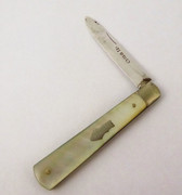 Antique 1887 Sterling Silver Pocket Fruit Knife with a Pearl Handle