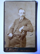 1870s Victorian Carte de Visite Card Photograph by W Wright of 98 Cheapside 
