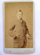 1870s Victorian Carte de Visite Card Photograph by Wilson of Liverpool