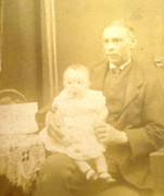 1890s Victorian Carte de Visite Card Photograph of a Victorian Man and Baby 