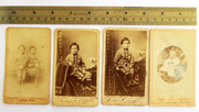 Set of 4 related Victorian Carte de Visite Card Photograph 