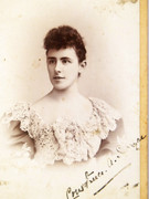 Large 1800s Victorian Cabinet Card Photograph by Abel Lewis of Clifton