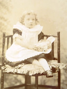 Large 1800s Victorian Cabinet Card Photograph by Percy Guttenberg of Manchester